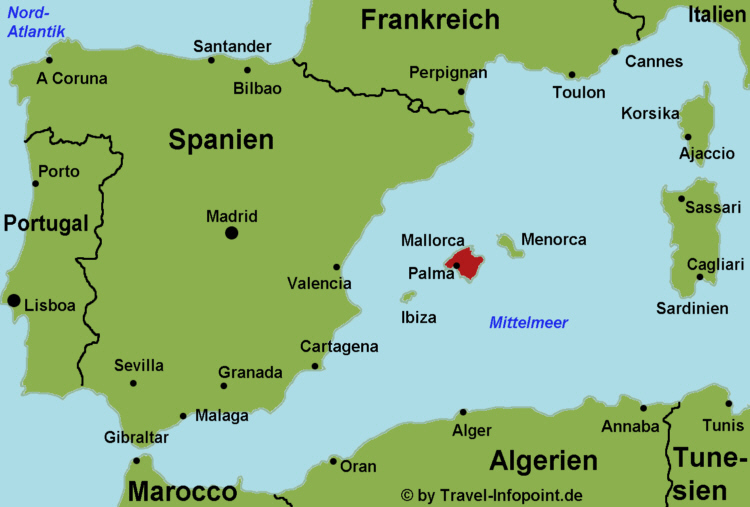 Mallorca Ibiza Karte | Kleve Landkarte