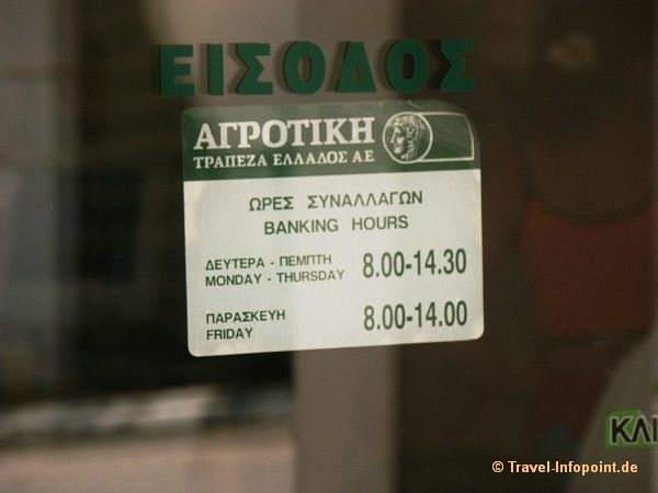 Bank-ffnungszeiten in Limenaria, Thassos