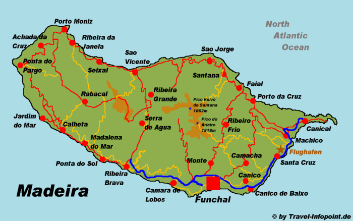 Portugal Madeira Karten (Bilder, Infos, Reiseberichte)